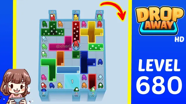 Drop Away Level 680 - Walkthrough and solution guide