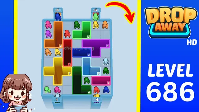 Drop Away Level 686 - Walkthrough and solution guide