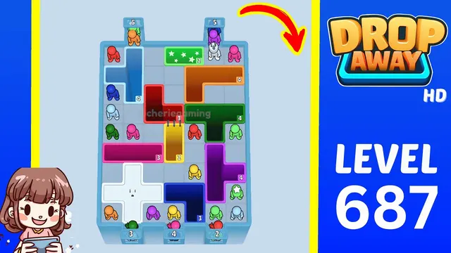 Drop Away Level 687 - Walkthrough and solution guide