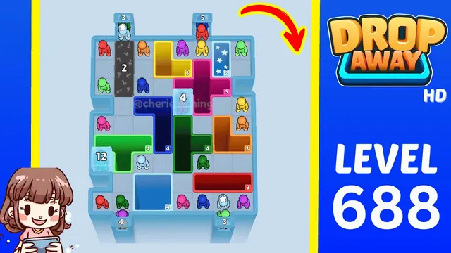 Drop Away Level 688 - Walkthrough and solution guide