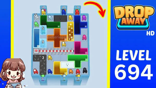 Drop Away Level 694 - Walkthrough and solution guide