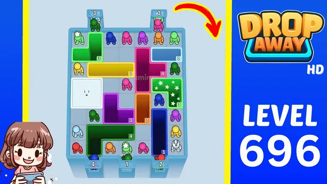 Drop Away Level 696 - Walkthrough and solution guide