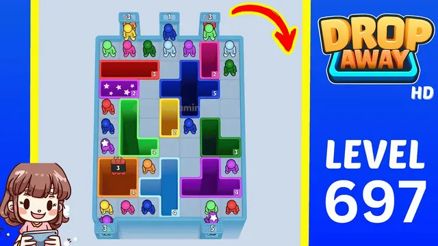 Drop Away Level 697 - Walkthrough and solution guide