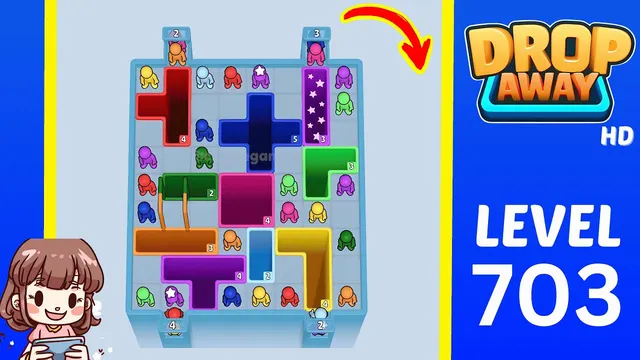 Drop Away Level 703 - Walkthrough and solution guide