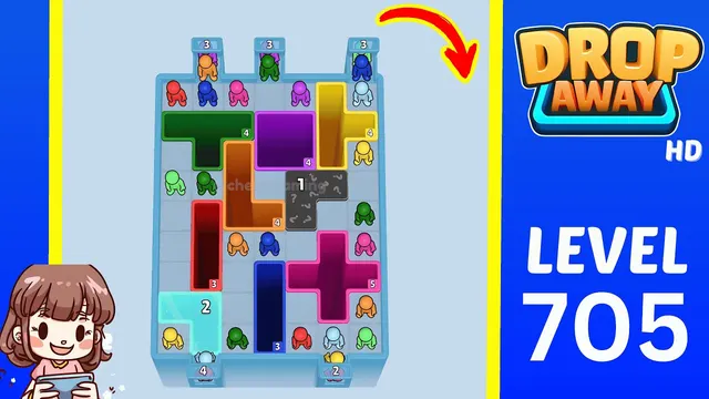 Drop Away Level 705 - Walkthrough and solution guide