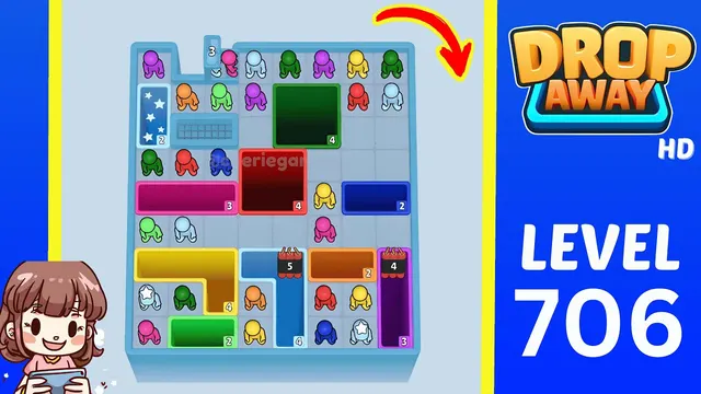 Drop Away Level 706 - Walkthrough and solution guide