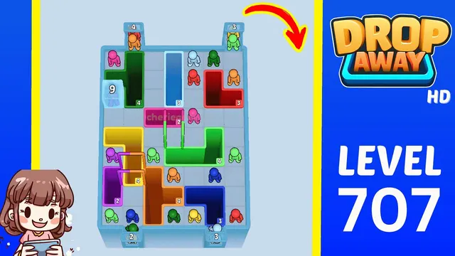 Drop Away Level 707 - Walkthrough and solution guide