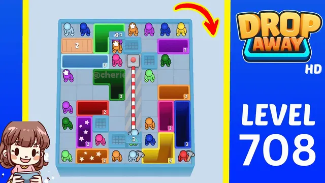 Drop Away Level 708 - Walkthrough and solution guide
