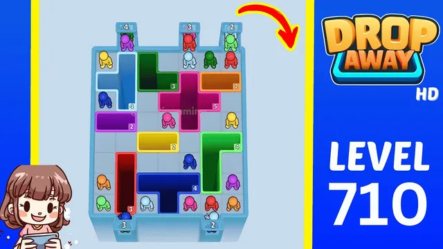 Drop Away Level 710 - Walkthrough and solution guide