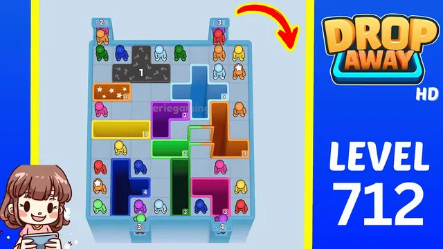 Drop Away Level 712 - Walkthrough and solution guide