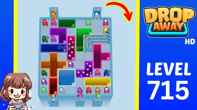 Drop Away Level 715 - Walkthrough and solution guide