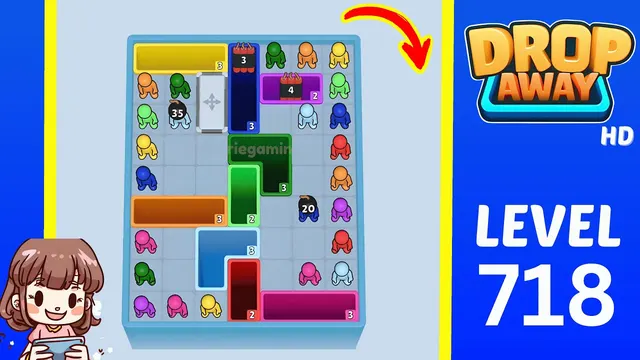 Drop Away Level 718 - Walkthrough and solution guide