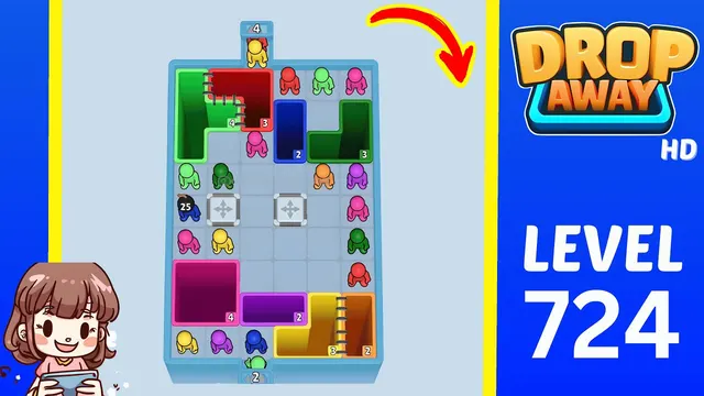 Drop Away Level 724 - Walkthrough and solution guide