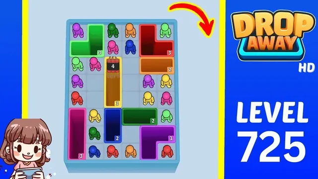 Drop Away Level 725 - Walkthrough and solution guide