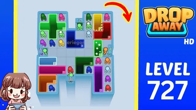 Drop Away Level 727 - Walkthrough and solution guide