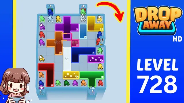 Drop Away Level 728 - Walkthrough and solution guide