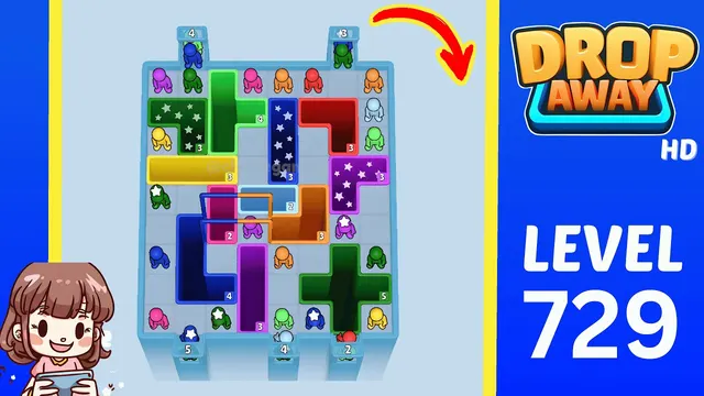 Drop Away Level 729 - Walkthrough and solution guide