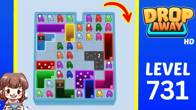 Drop Away Level 731 - Walkthrough and solution guide