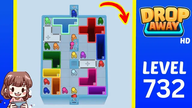Drop Away Level 732 - Walkthrough and solution guide