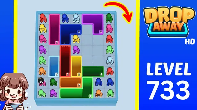 Drop Away Level 733 - Walkthrough and solution guide
