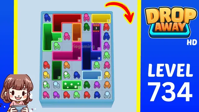 Drop Away Level 734 - Walkthrough and solution guide