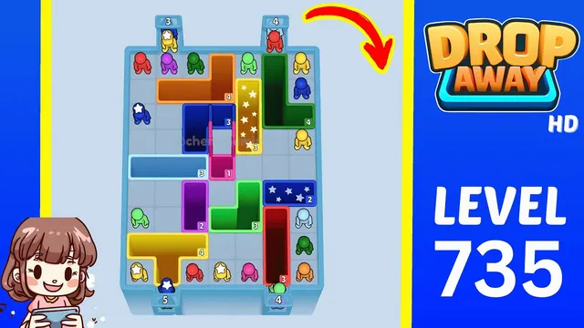 Drop Away Level 735 - Walkthrough and solution guide