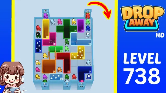 Drop Away Level 738 - Walkthrough and solution guide