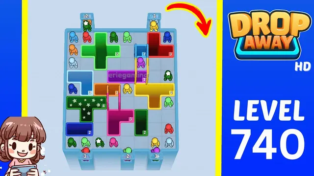 Drop Away Level 740 - Walkthrough and solution guide