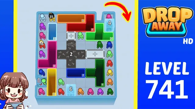 Drop Away Level 741 - Walkthrough and solution guide
