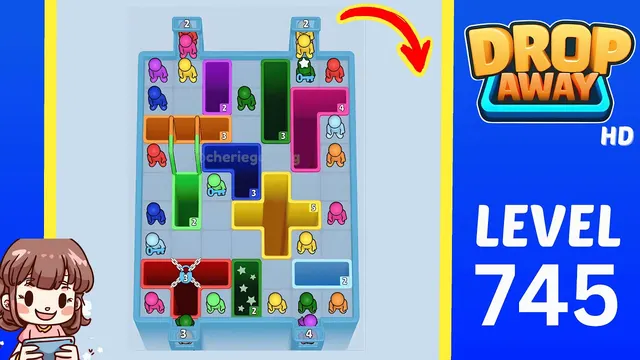 Drop Away Level 745 - Walkthrough and solution guide