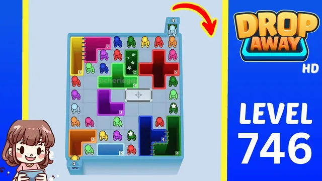 Drop Away Level 746 - Walkthrough and solution guide