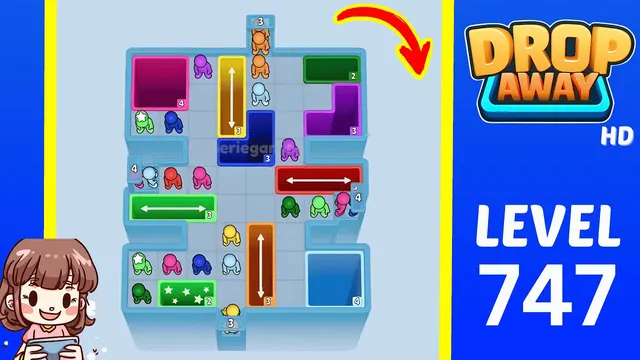 Drop Away Level 747 - Walkthrough and solution guide