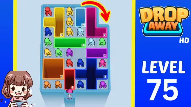 Drop Away Level 75 - Walkthrough and solution guide