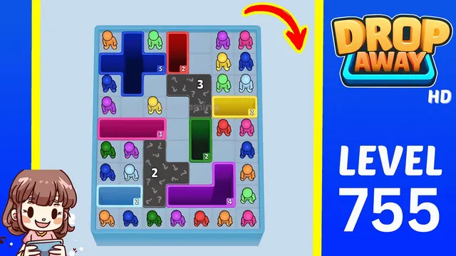 Drop Away Level 755 - Walkthrough and solution guide