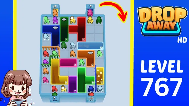 Drop Away Level 767 - Walkthrough and solution guide