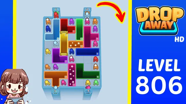 Drop Away Level 806 - Walkthrough and solution guide