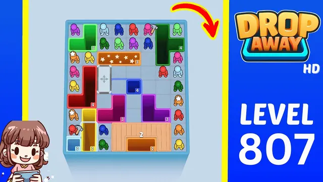 Drop Away Level 807 - Walkthrough and solution guide