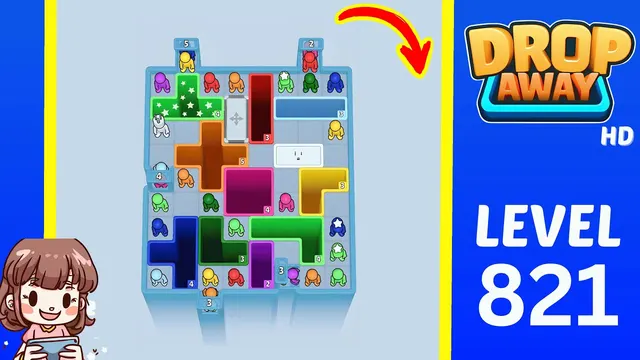 Drop Away Level 821 - Walkthrough and solution guide