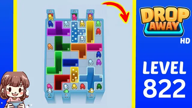 Drop Away Level 822 - Walkthrough and solution guide