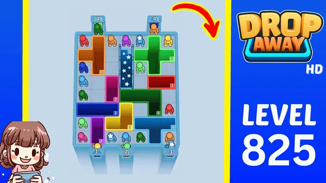 Drop Away Level 825 - Walkthrough and solution guide