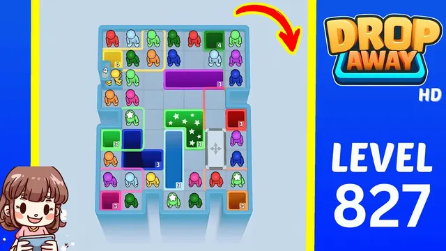 Drop Away Level 827 - Walkthrough and solution guide