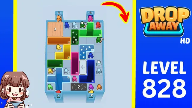 Drop Away Level 828 - Walkthrough and solution guide