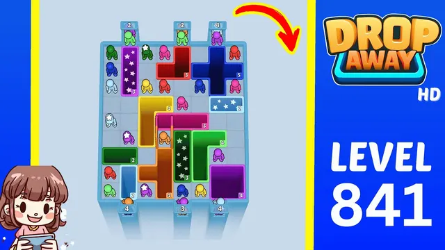 Drop Away Level 841 - Walkthrough and solution guide