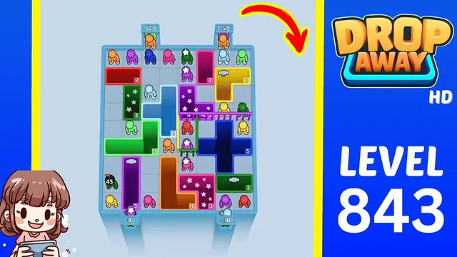 Drop Away Level 843 - Walkthrough and solution guide