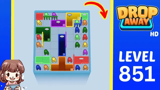 Drop Away Level 851 - Walkthrough and solution guide