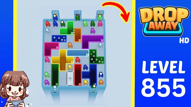 Drop Away Level 855 - Walkthrough and solution guide
