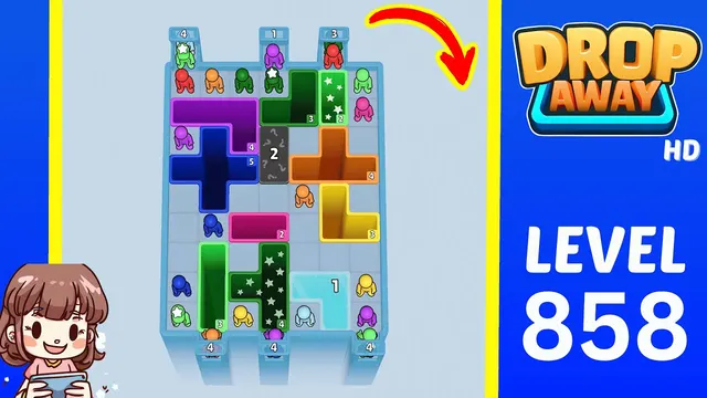 Drop Away Level 858 - Walkthrough and solution guide