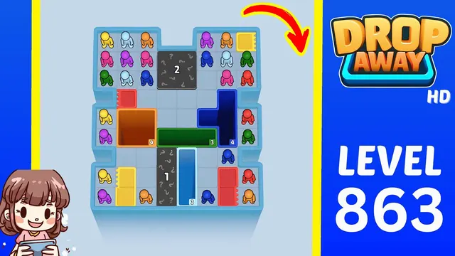Drop Away Level 863 - Walkthrough and solution guide