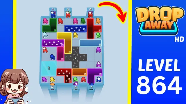 Drop Away Level 864 - Walkthrough and solution guide
