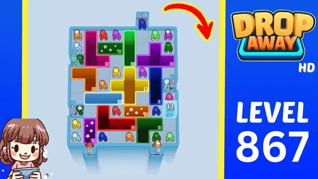 Drop Away Level 867 - Walkthrough and solution guide